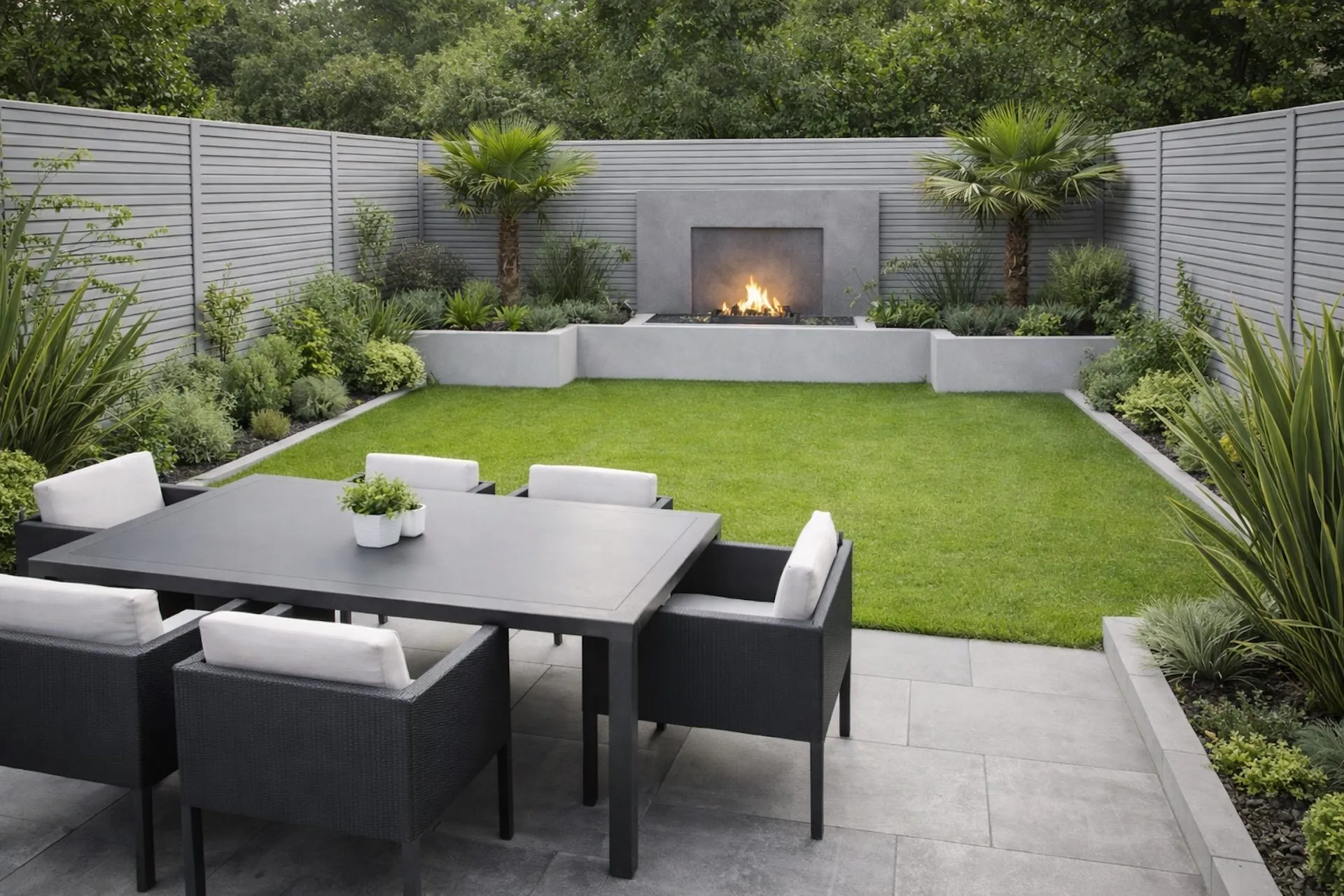 Jardin minimaliste réalisé à Lattes